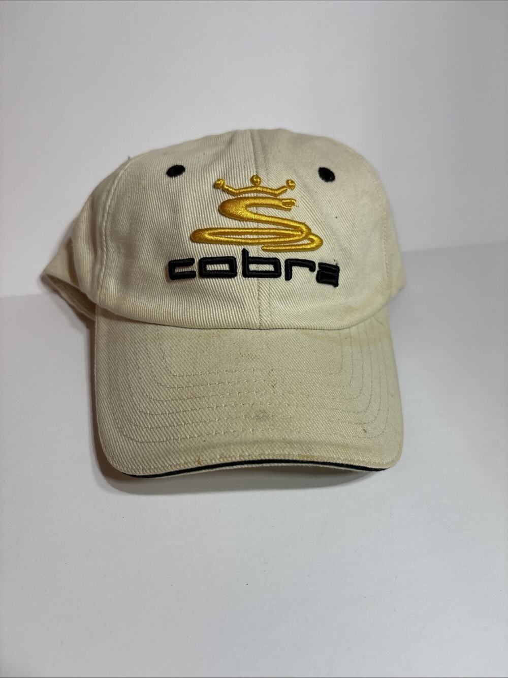Vintage Cobra Golf Beige Strapback Hat